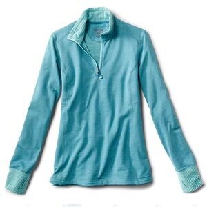 NWT Orvis XLWomen's Horseshoe Hills Quarter Zip Pullover Blue Ice